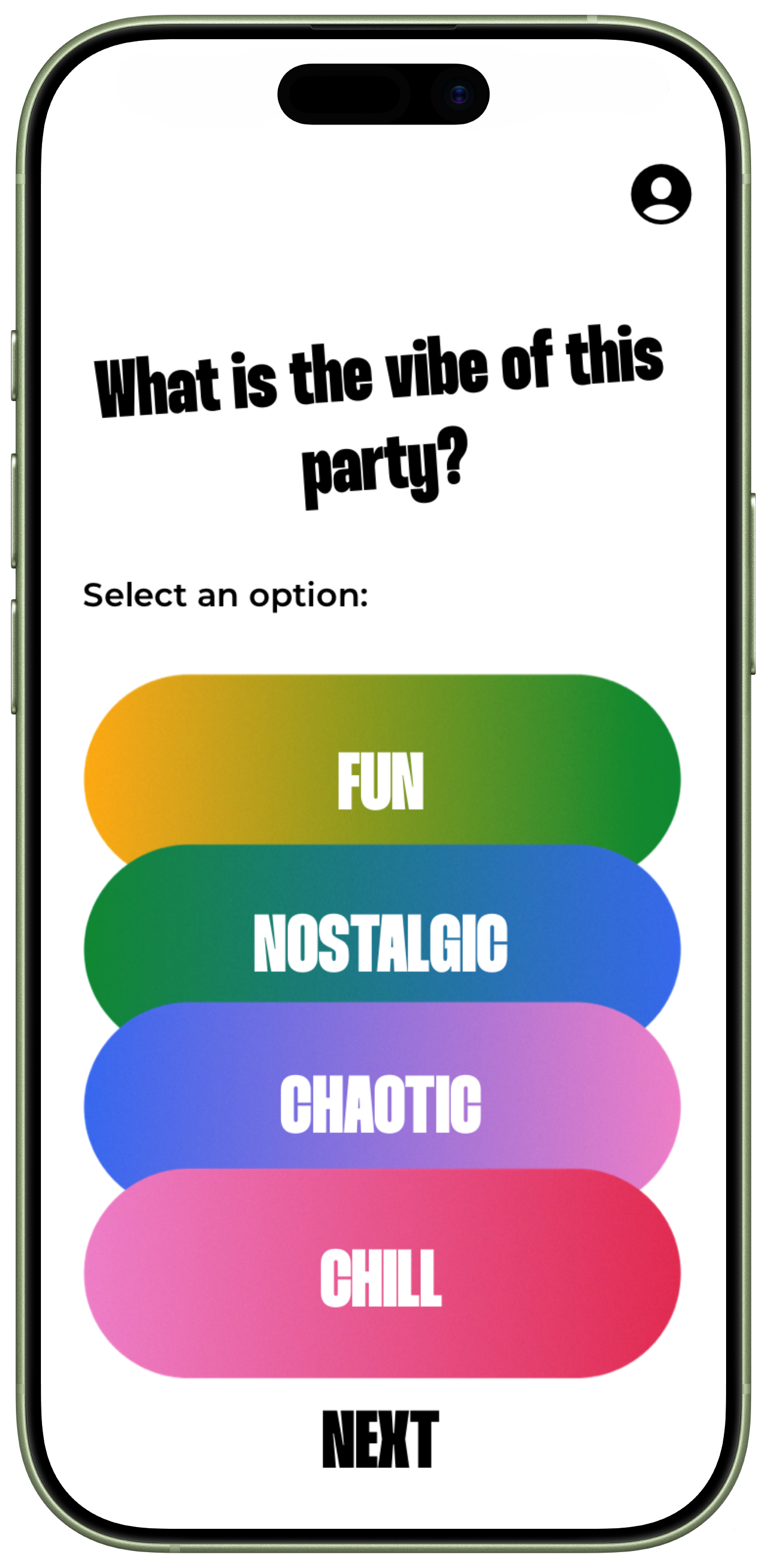 schermata multiple choice